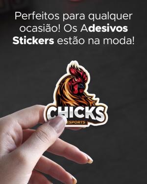 Adesivos Stickers Vinil Branco 120g Tamanho Personalizado Colorida Brilho Recorte Individual Sticker 